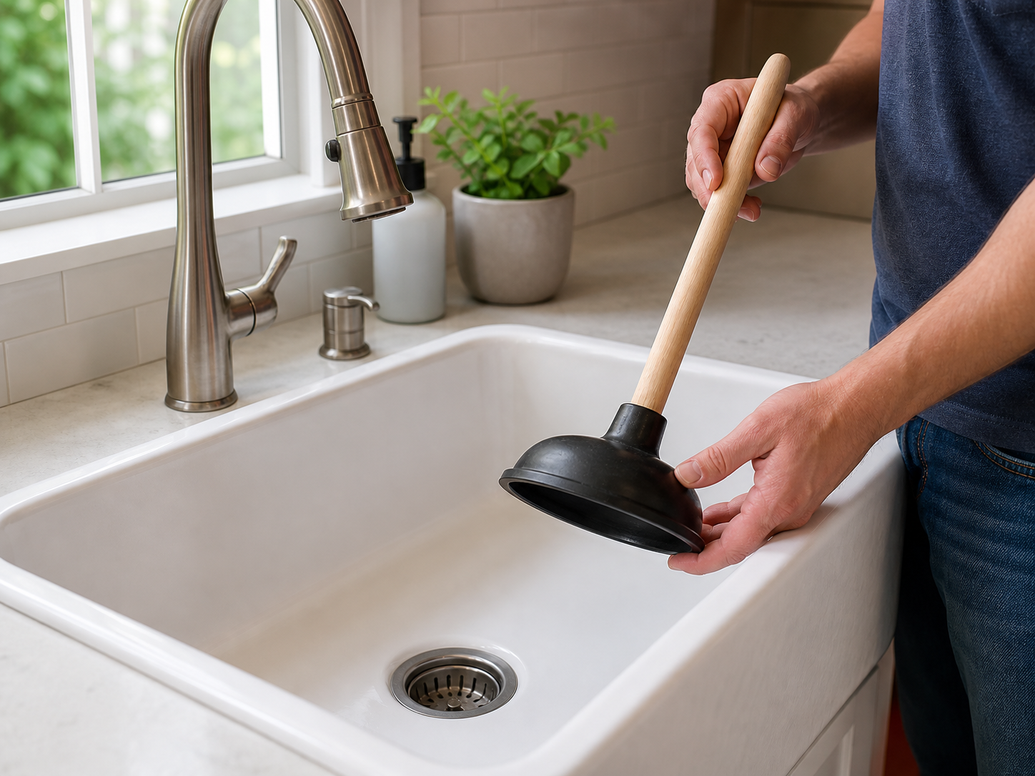 Match the plunger to the fixture