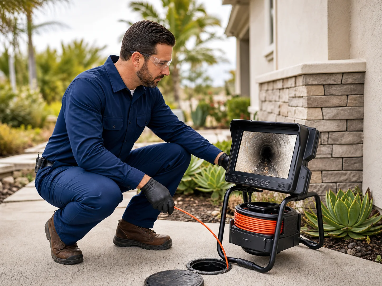 Plumber clarifying the scope of an inspection or repair