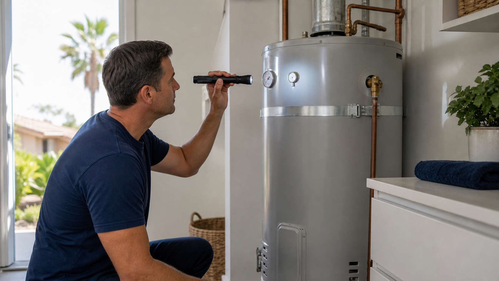Residential water heater and safety controls