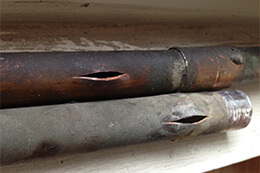 Burst Copper Pipe Broken Pipes Los Angeles